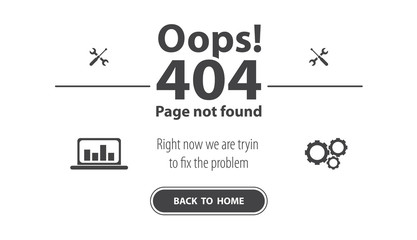 404 Error Page with Broken Window Concept