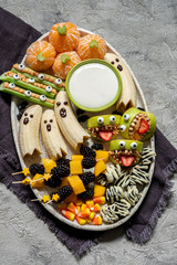 Healthy Fruit Halloween Treats.