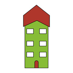 urban house residence home cartoon