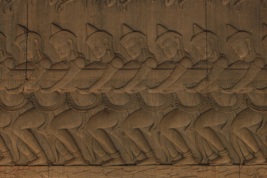 Bas Relief in Angkor Wat