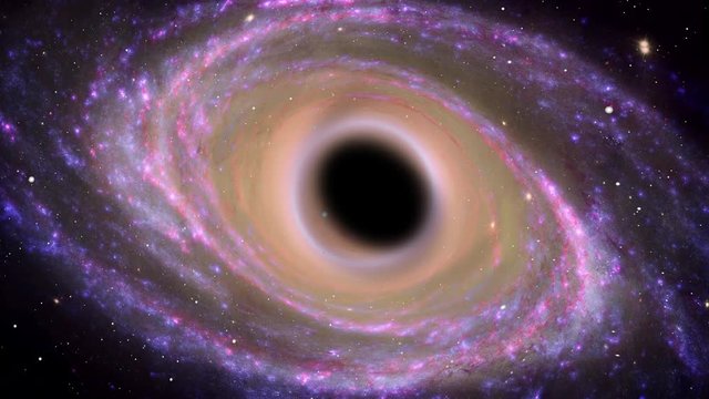 Animation of a black hole swallowing space and time. Elements of this media furnished by NASA.