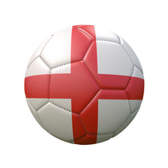 Soccer ball in flag colors isolated on white background. England. 3D image