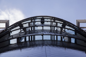 glass facade of a modern building