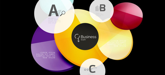 Info graphics circles background. Success icon symbol. Vector info graphic design. Creative vector element. Decoration element