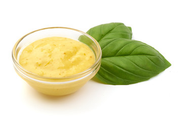 Bowl of tasty Curry sauce, isolated on white background