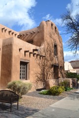 Fototapeta premium Traditional Southwest Adobe Architecture of Santa Fe