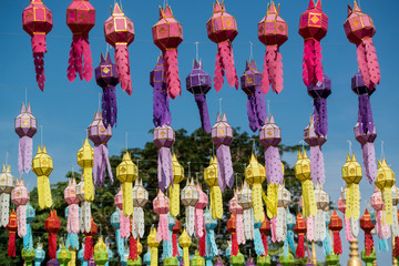 Fototapeta premium THAILAND PHRAE WAT PONG SUNAN LOY KRATHONG