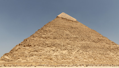 Fototapeta na wymiar Pyramid of Khafre in Giza Pyramid Complex, Cairo, Egypt