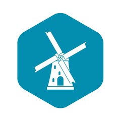 Ancient windmill icon. Simple illustration of ancient windmill vector icon for web
