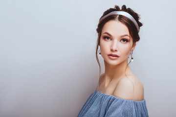 Portrait of young cheerful woman