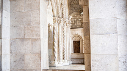 Historical Entrance with Ornaments of the Votive Church and Cathedral of Our Lady of Hungary, Dom in Szeged © Carolin