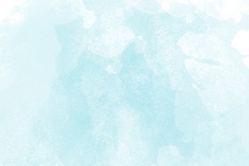 aqua blue hand drawn watercolor background splash pattern with bleeding gradient areas  