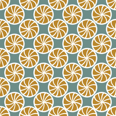 Vector abstract lemon shapes seamless pattern background