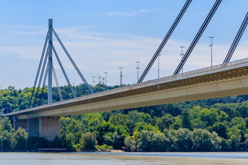 View at Liberty Bridge (Most Slobode) in Novi Sad, Serbia