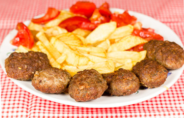 Tradinitonal Turkish Meatball, Potatoes and Tomatoes