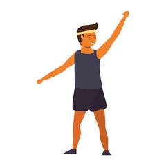 fitness sport exercise lifestyle cartoon