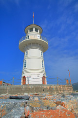 Old lighthouse in the city of Alanya.