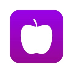 Obraz premium Glossy apple icon digital purple for any design isolated on white vector illustration