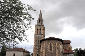 Fototapeta na wymiar Eglise du village de Meyrieu les Etangs - Département Isère - France