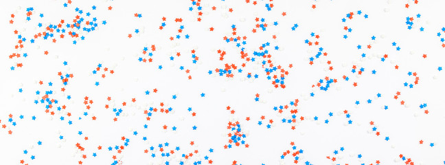 Background made from red blue and white stars