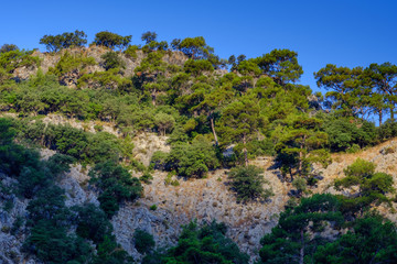 Oludeniz, Turkey. View of the mountains and sky at sunrise