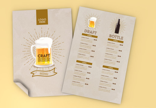 Beer and Wine List Layout