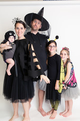All dressed up for Trick or Treating on Halloween Night.