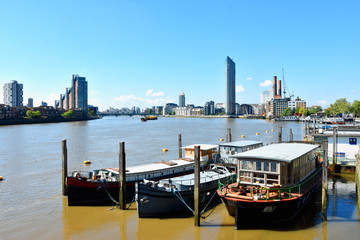 London panorama on river - UK