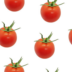 cherry tomato seamless pattern