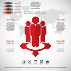 Business management, strategy or human resource infographic