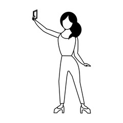 social media network chatting cartoon in black and white