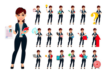 Young beautiful business woman