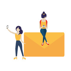 social media network chatting cartoon