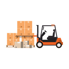 shipping logistic delivery cargo cartoon