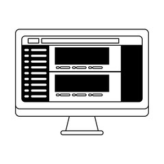 social media network chatting cartoon in black and white