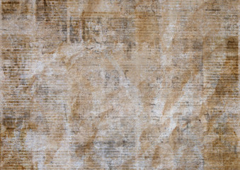 Vintage grunge crumpled paper texture background. Blurred old newspaper texture.