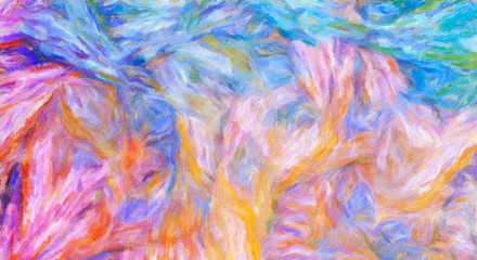 Obraz premium Abstract modern art background. Oil painting on canvas. Watercolor elements mixed fine artwork. Acrylic drawing texture with bright brushstrokes.