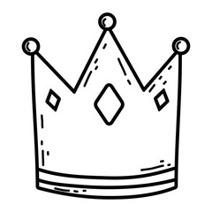 Isolated royal crown draw design