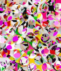 Abstract hand drawn geometric seamless pattern or background with glitter, sharpen textures, brush painted elements. Poster, card, textile, wallpaper template.