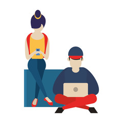 social media network chatting cartoon