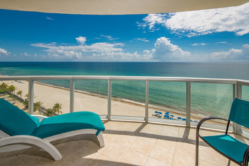 Balcony with an ocean view luxury real estate
