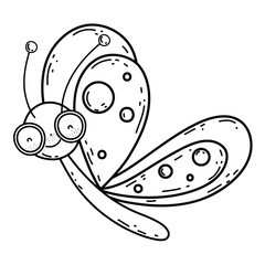 Isolated Butterfly draw cartoon design
