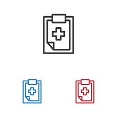 Fototapeta premium Medical history vector icon