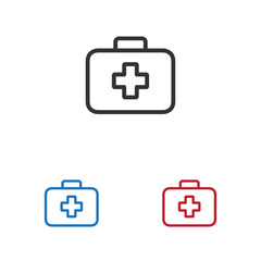 Obraz premium First aid kit vector icon
