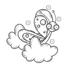 Isolated Butterfly draw cartoon design