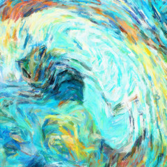 Abstract interior wall art print for decorate everything, naive contemporary style artwork with chaotic paint strokes and splashes, modern painting background texture in creative design idea