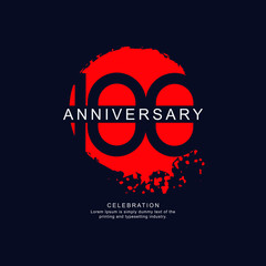 100 Year Anniversary Vector Template Design Illustration