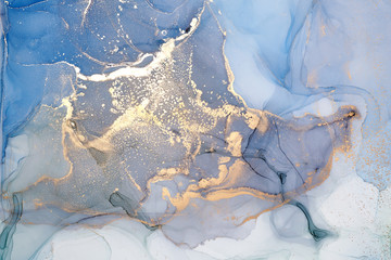  Abstract colorful background, wallpaper. Mixing acrylic paints. Modern art. Paint marble texture. Alcohol ink colors  translucent