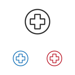 Medical cross vector icon