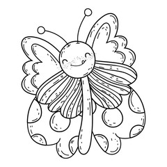 Isolated Butterfly draw cartoon design